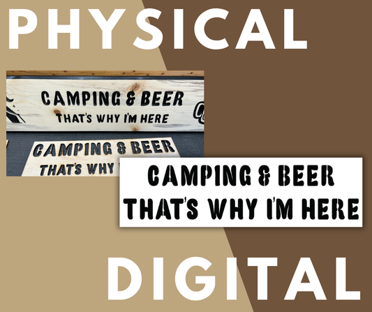 Camping and Beer Stencil 8/24
