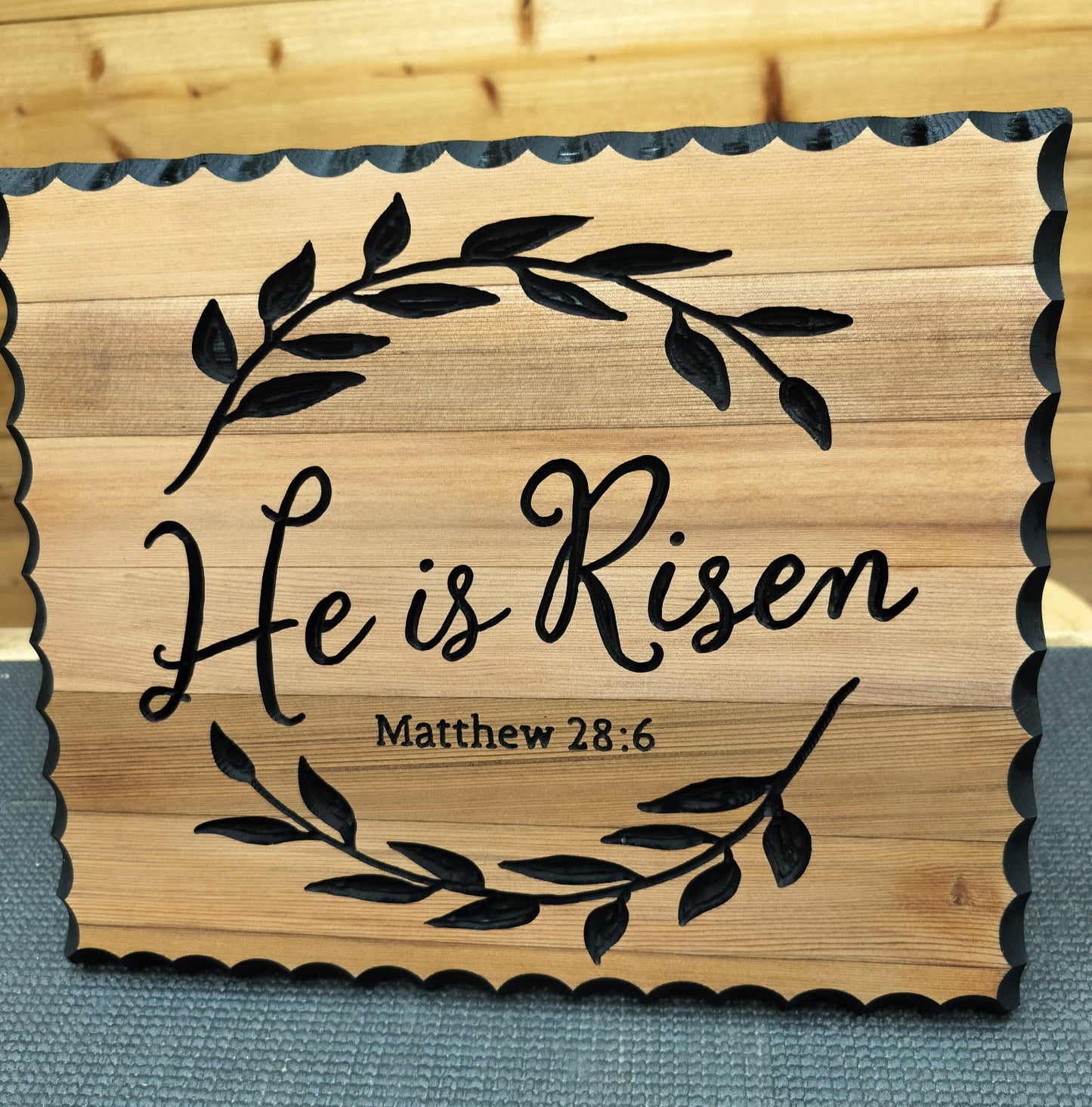 He Is Risen Matthew 28:6 Stencil 4/25