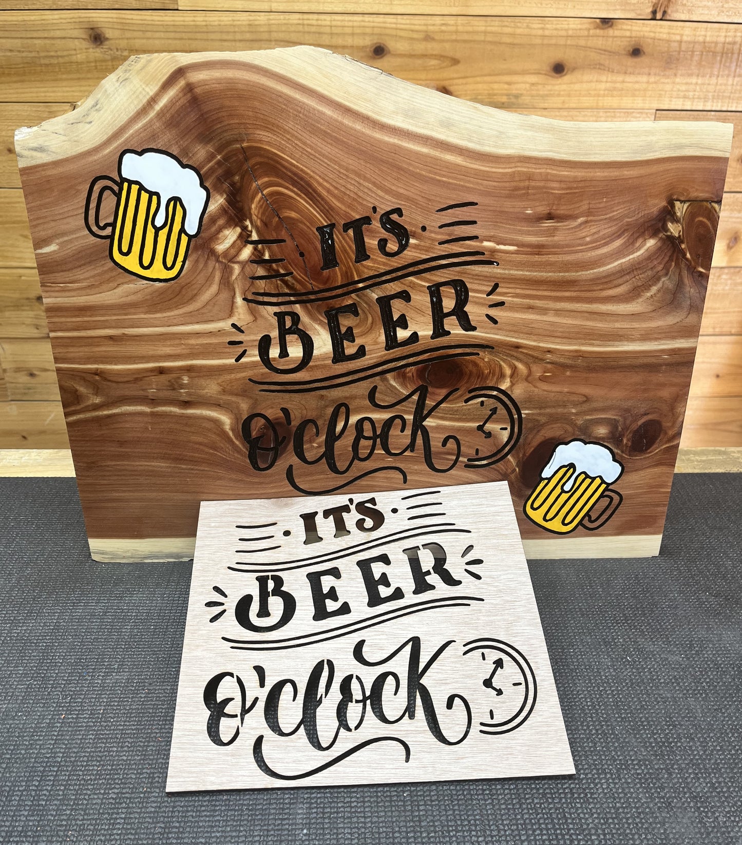Beer O'Clock Layout Stencil