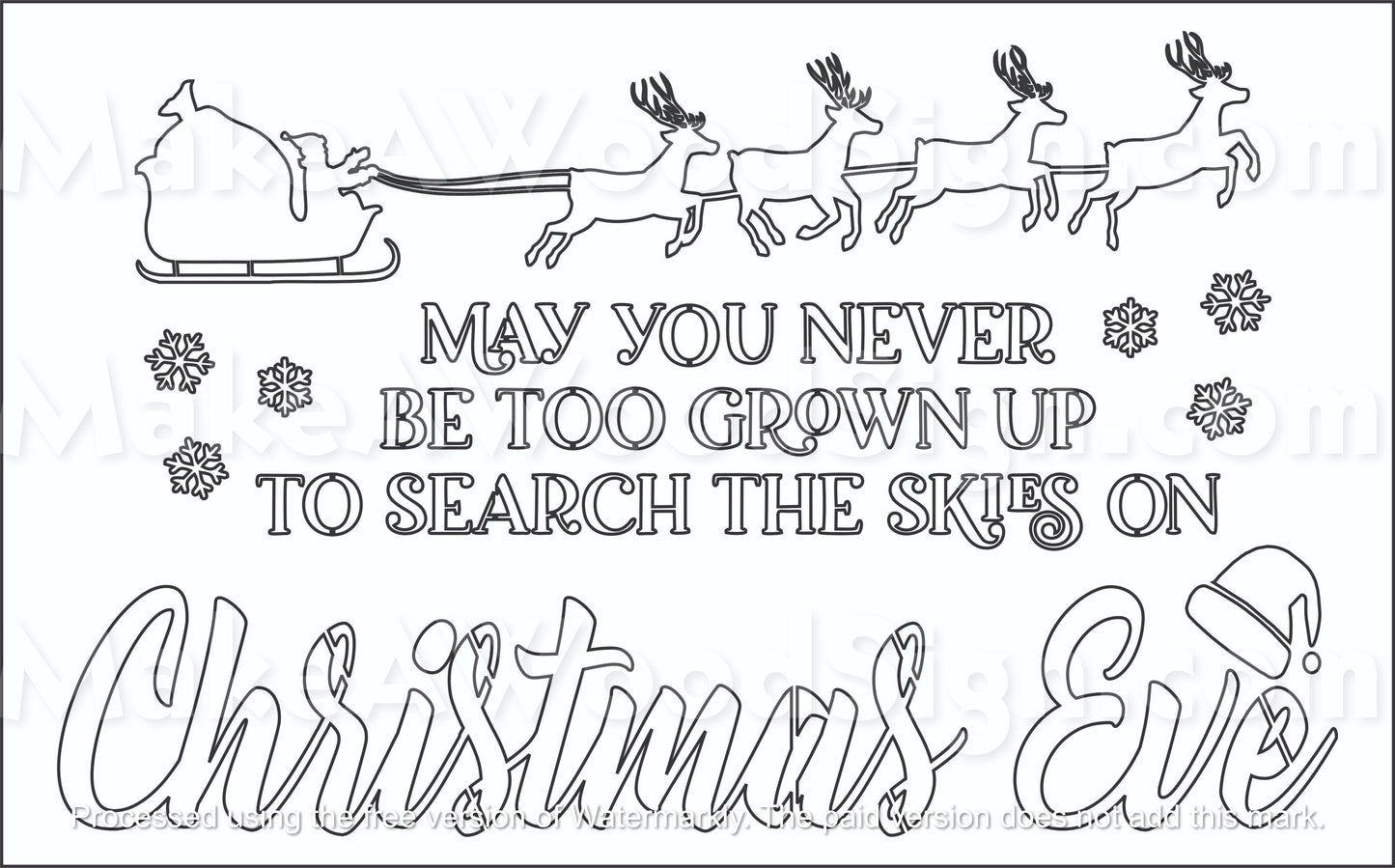 Christmas Eve Layout Stencil 12/24