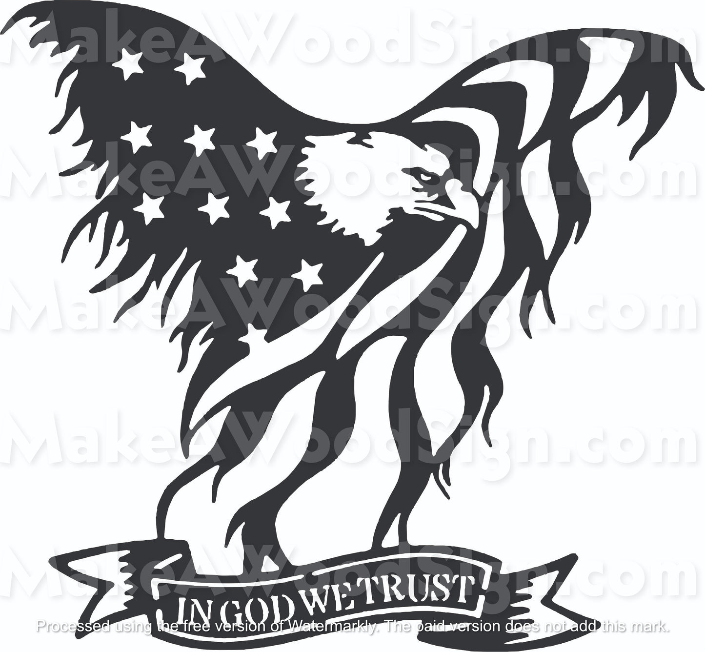 Freedom Eagle Stencil