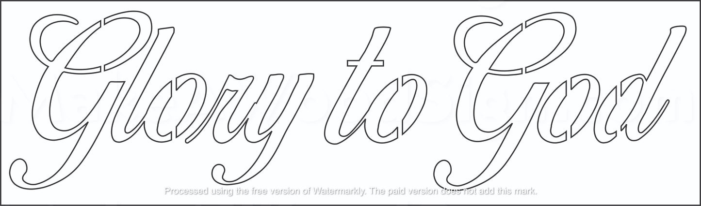 Glory to God Layout Stencil