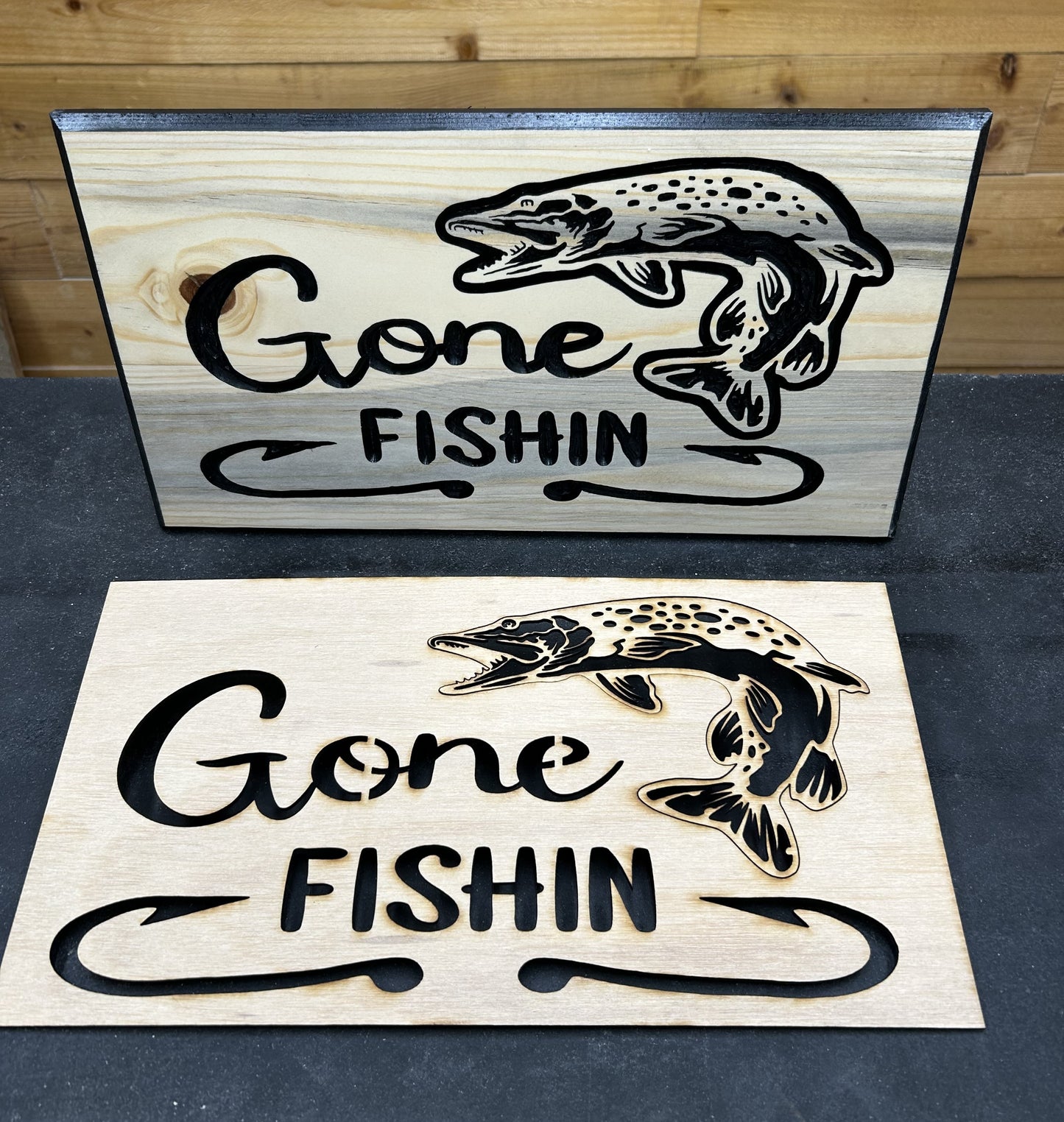 GONE FISHING STENCIL (PIKE)