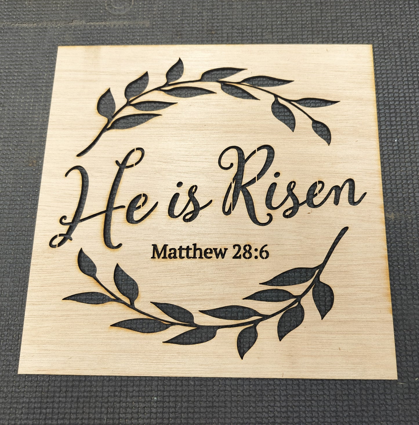 He Is Risen Matthew 28:6 Stencil 4/25