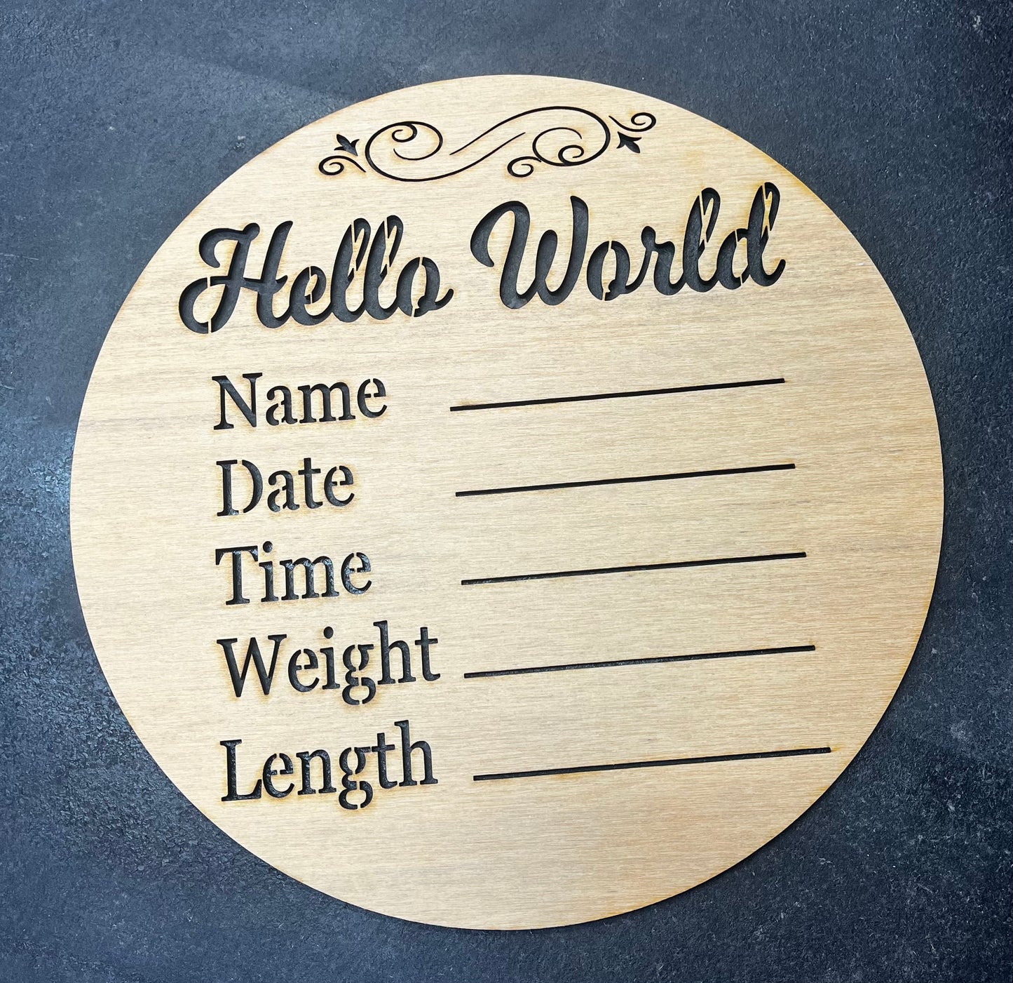 Birth Announcement Layout Stencil