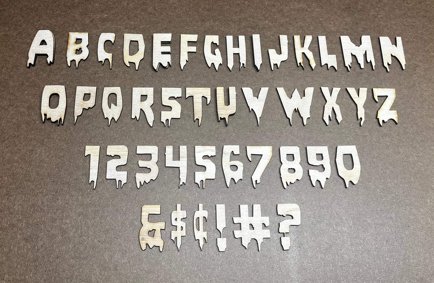 1 Inch CREEPY Layout Letter/number Set