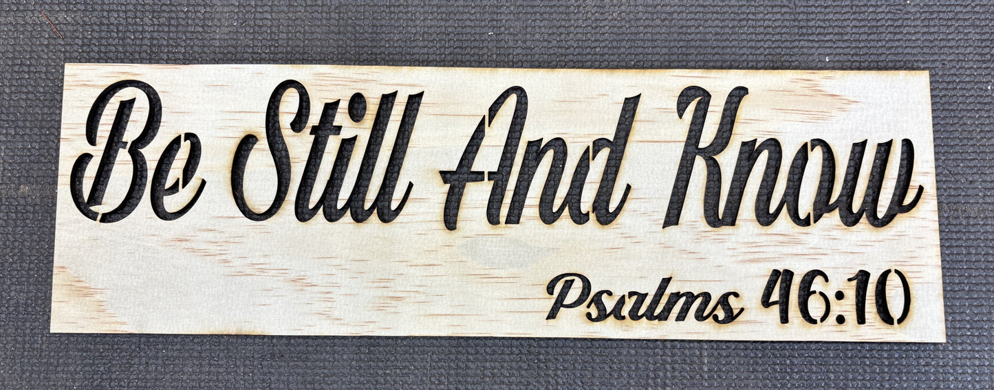 Be Still and Know Psalms 46:10 Stencil