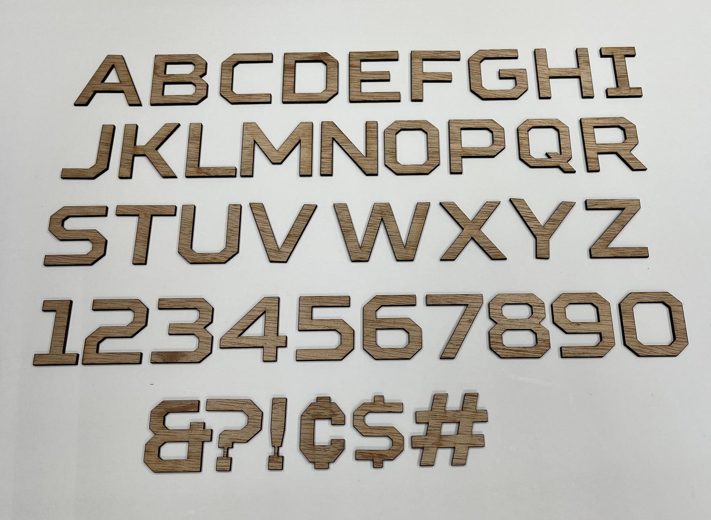 1.5 Inch INDIVIDUAL Squares Bold Layout Letters/Numbers