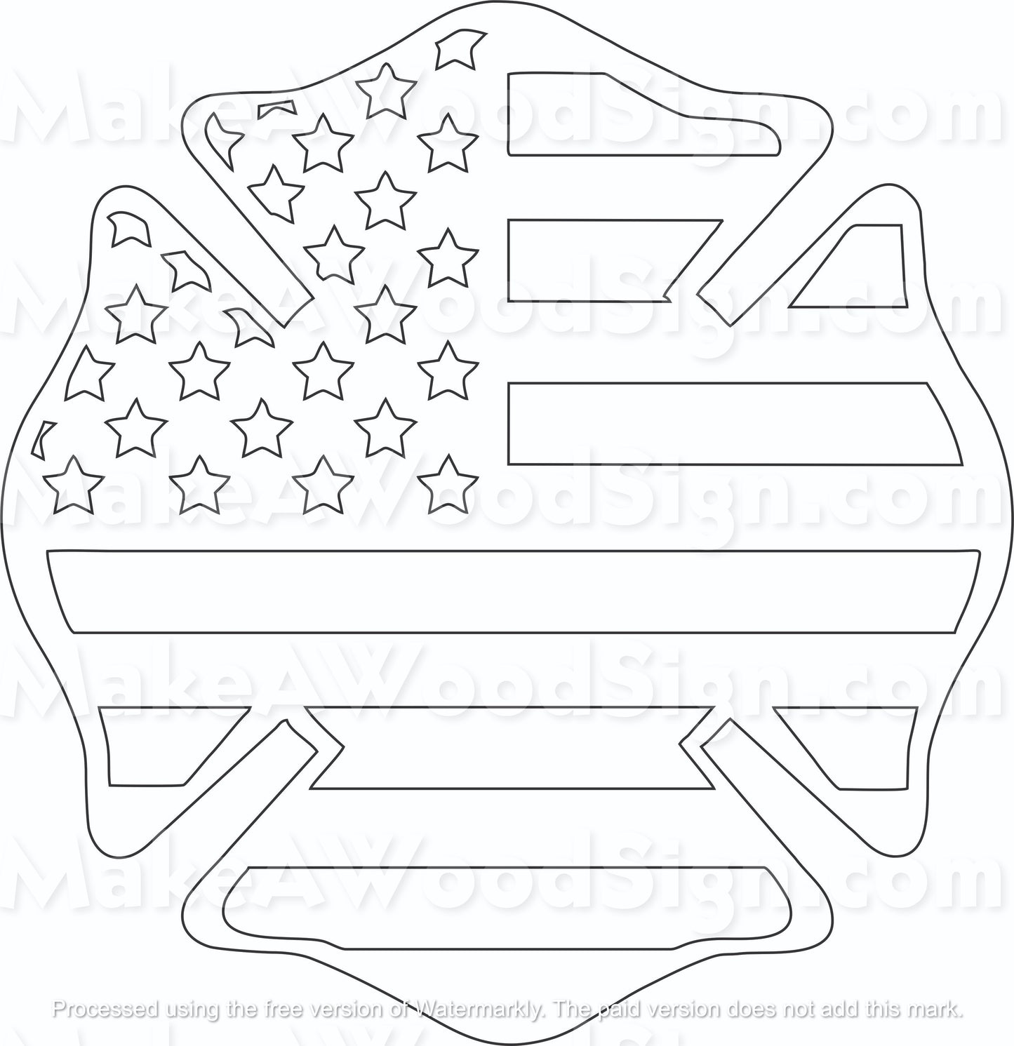 Large Maltese Flag Stencil 1/24