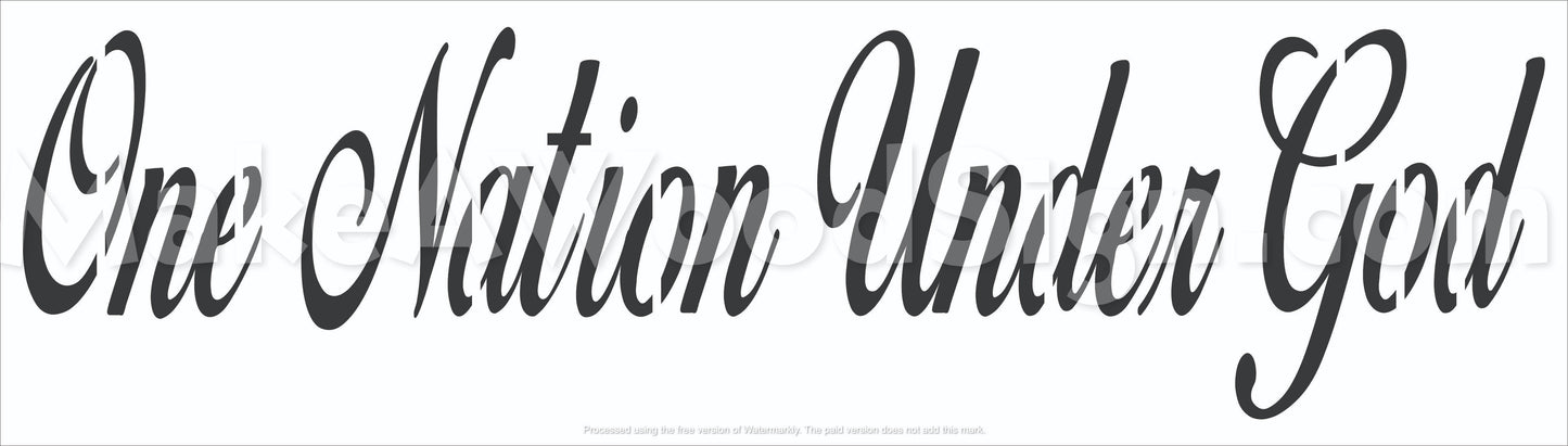 One Nation Under God Layout Stencil