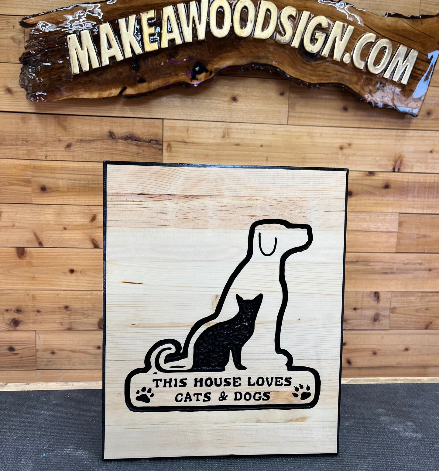 This House Loves Cats and Dogs Layout Stencil