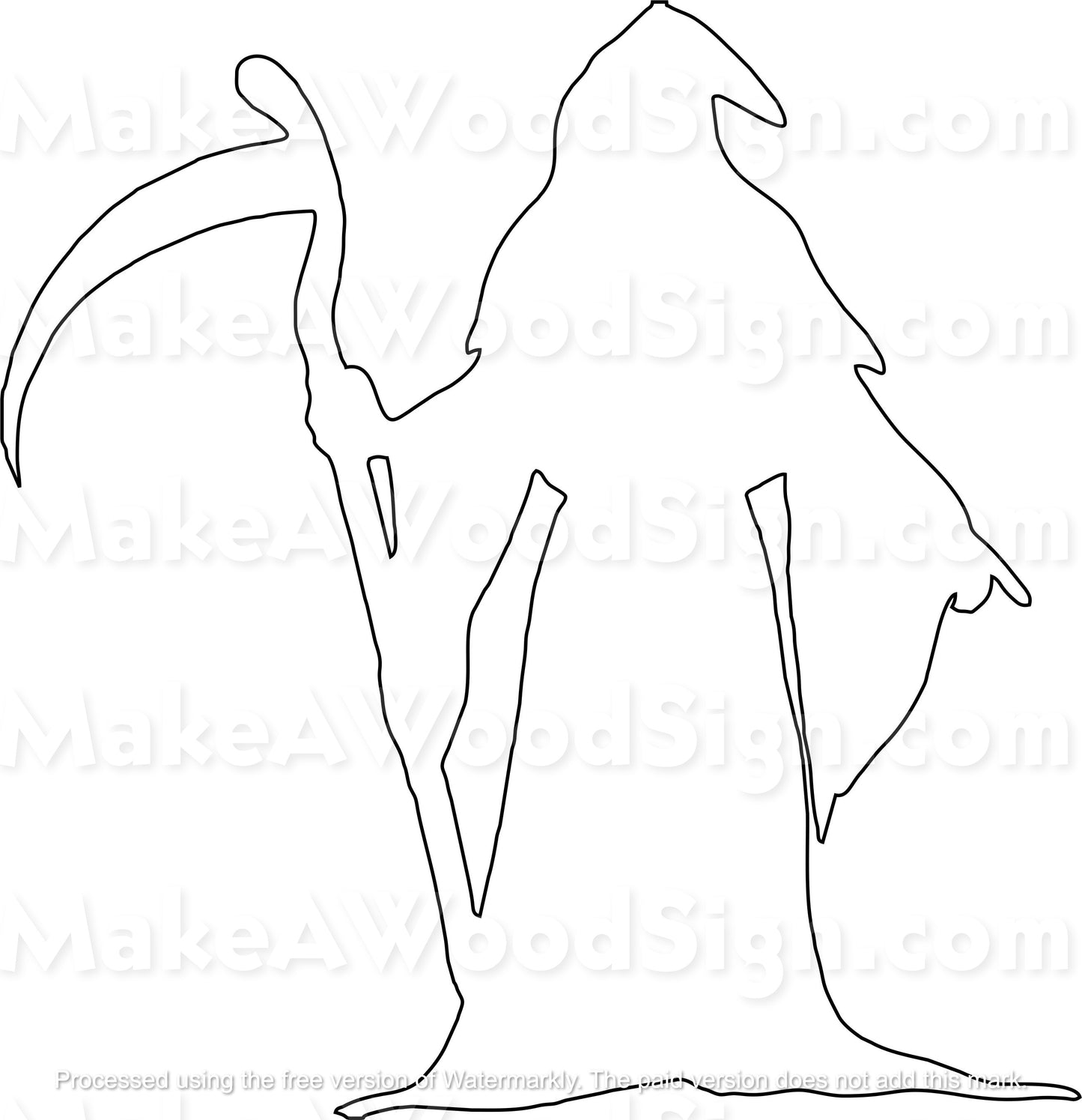 9 Inch Grimm Reaper Stencil