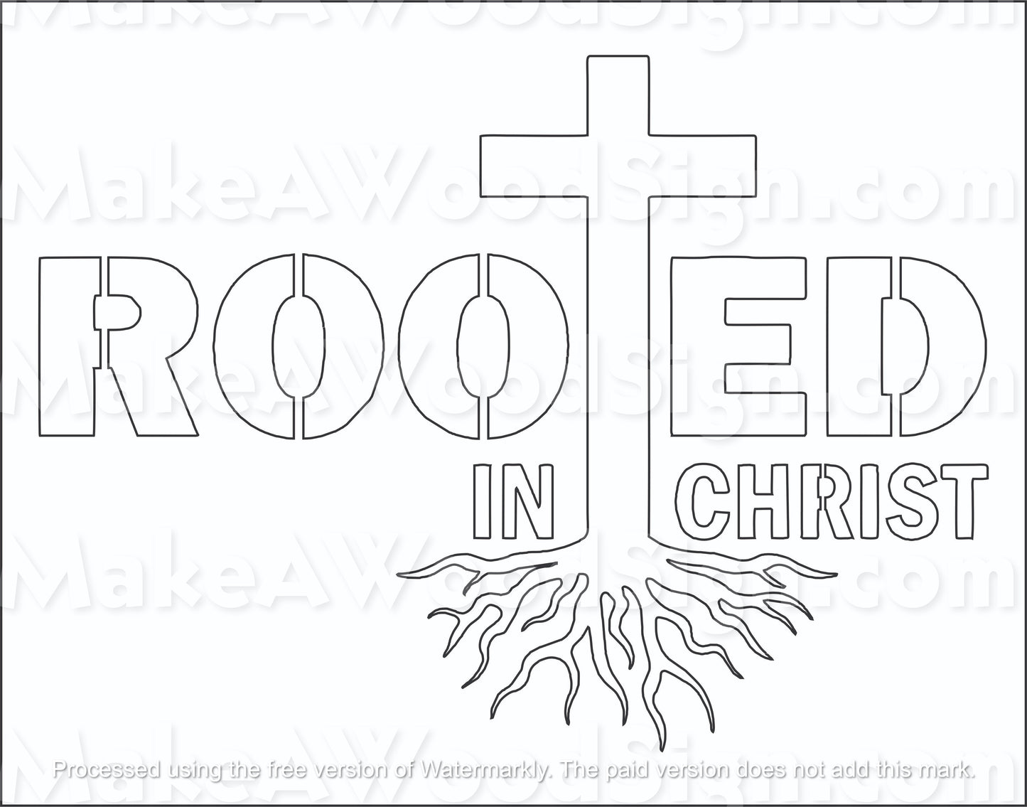 Rooted in Christ Layout Stencil