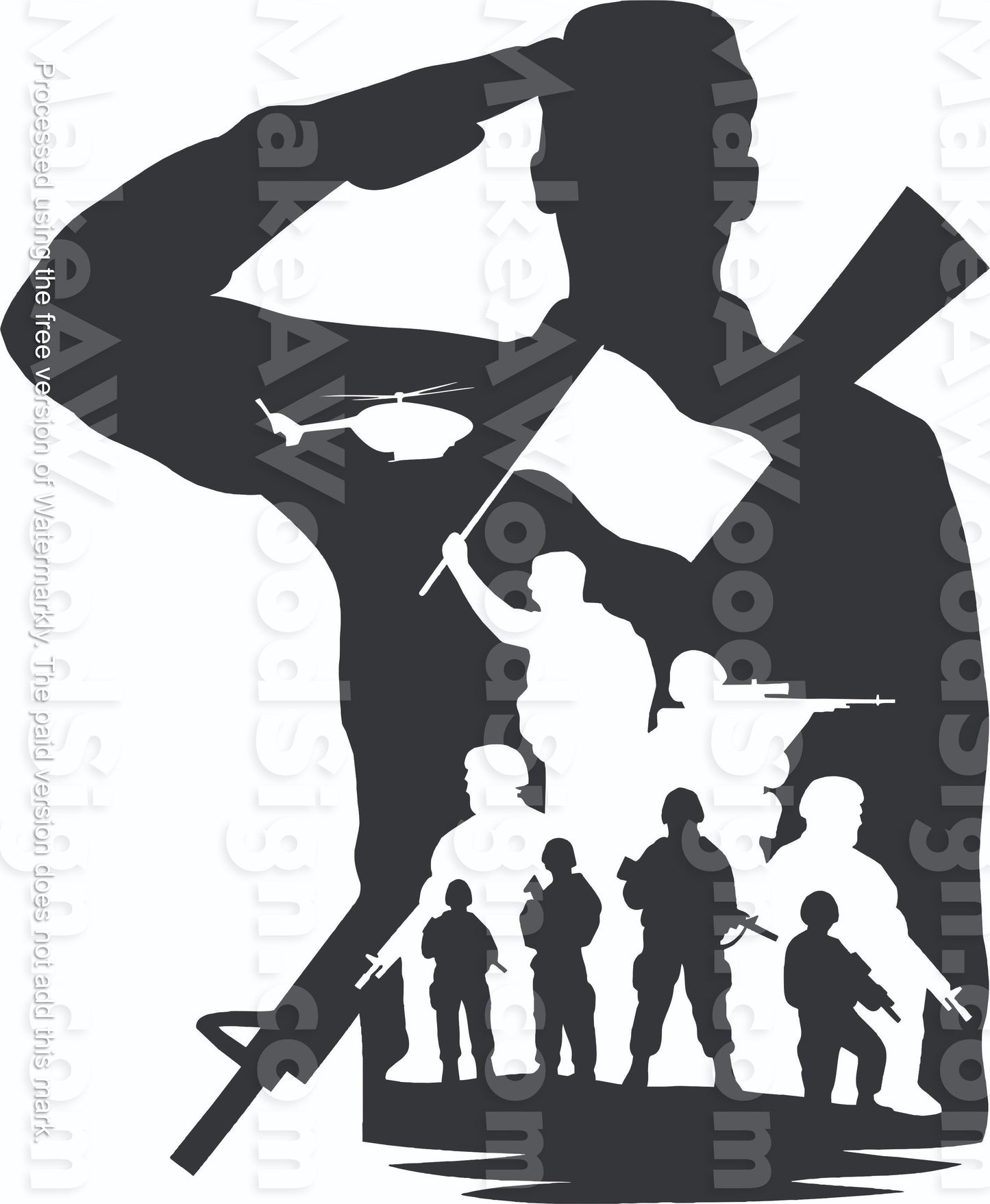 Salute Layout Stencil