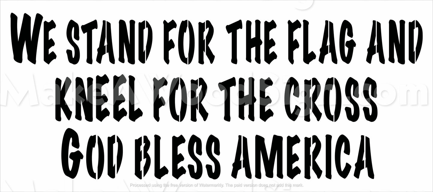 We Stand Layout Stencil