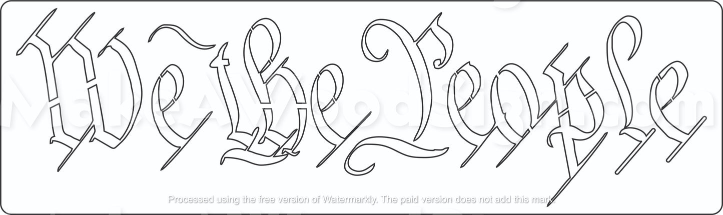 WE THE PEOPLE Layout Stencil