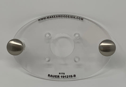 Acrylic Router base plate for the Harbor Freight Bauer Model # 19121E-B