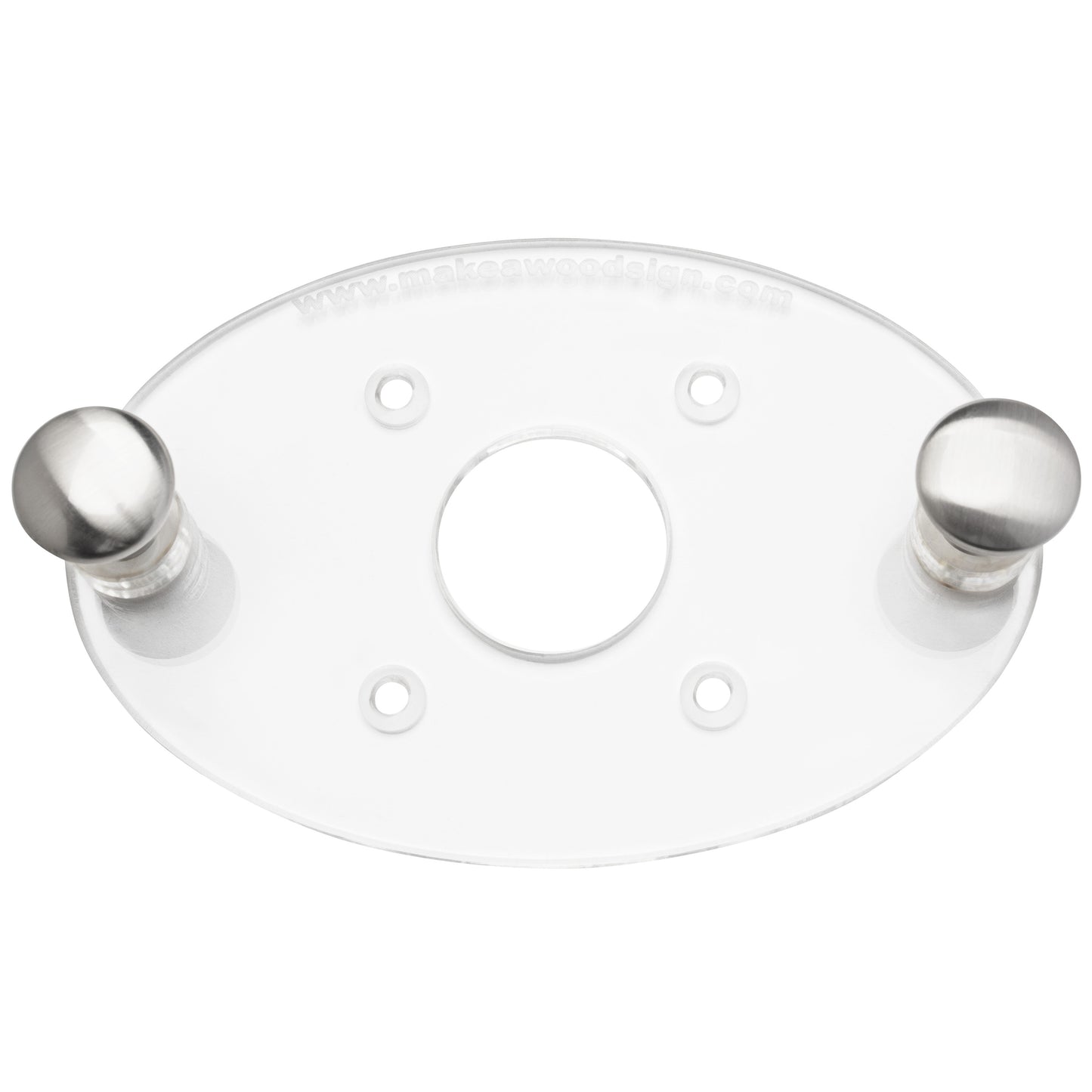 Acrylic Router Base Plate For Bosch PR10E 1.0 HP (4 screw holes)