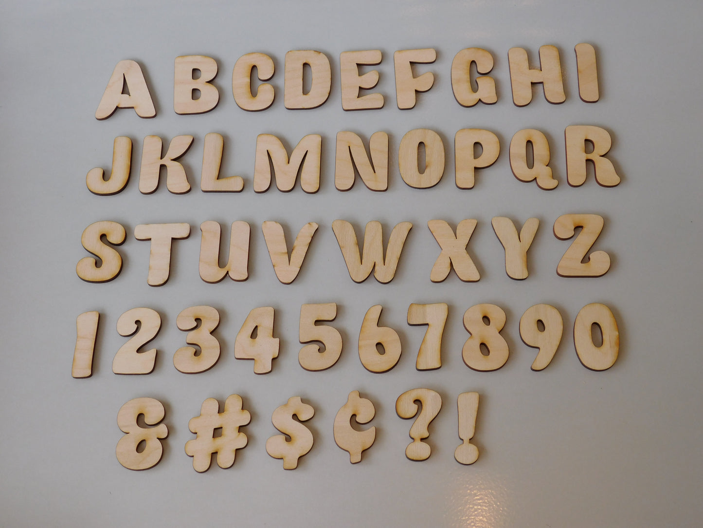 2" INDIVIDUAL Fatty Font Layout Letters & Numbers