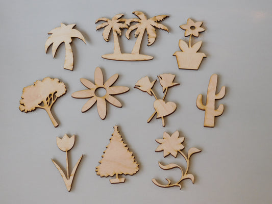 Flowers & Trees Layout Template Set