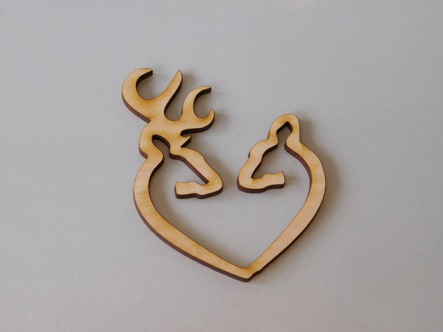 Lg Heart Buck/Doe