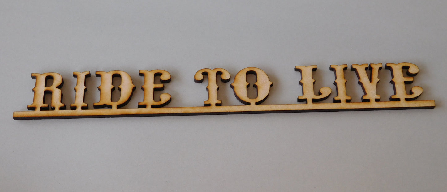 Ride To Live Layout Letter Template LARGE - Western