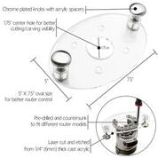 Acrylic Router Base Plate for the Bosch 1617 2HP Router