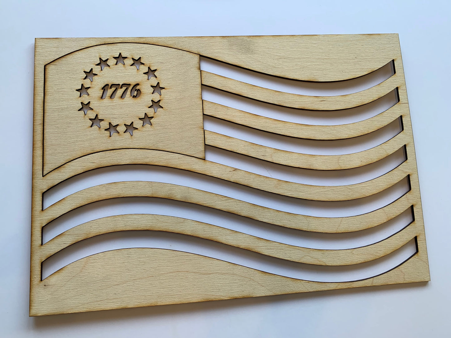 Large Betsy Ross Flag Layout Stencil