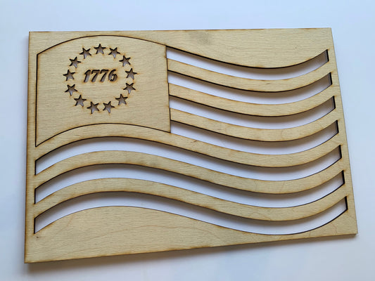 Large Betsy Ross Flag Layout Stencil