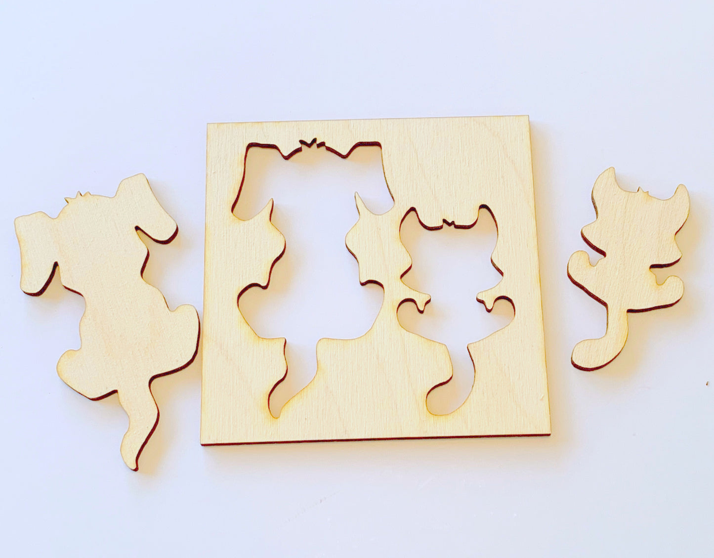 Puppy/Kitten Silhouette Layout Template