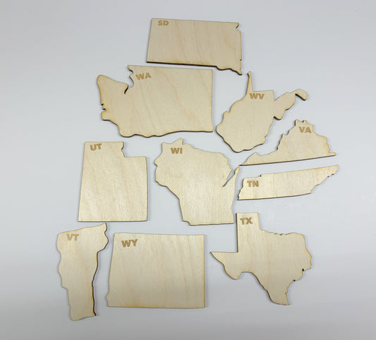 State Layout Templates #5 (SD - WY)
