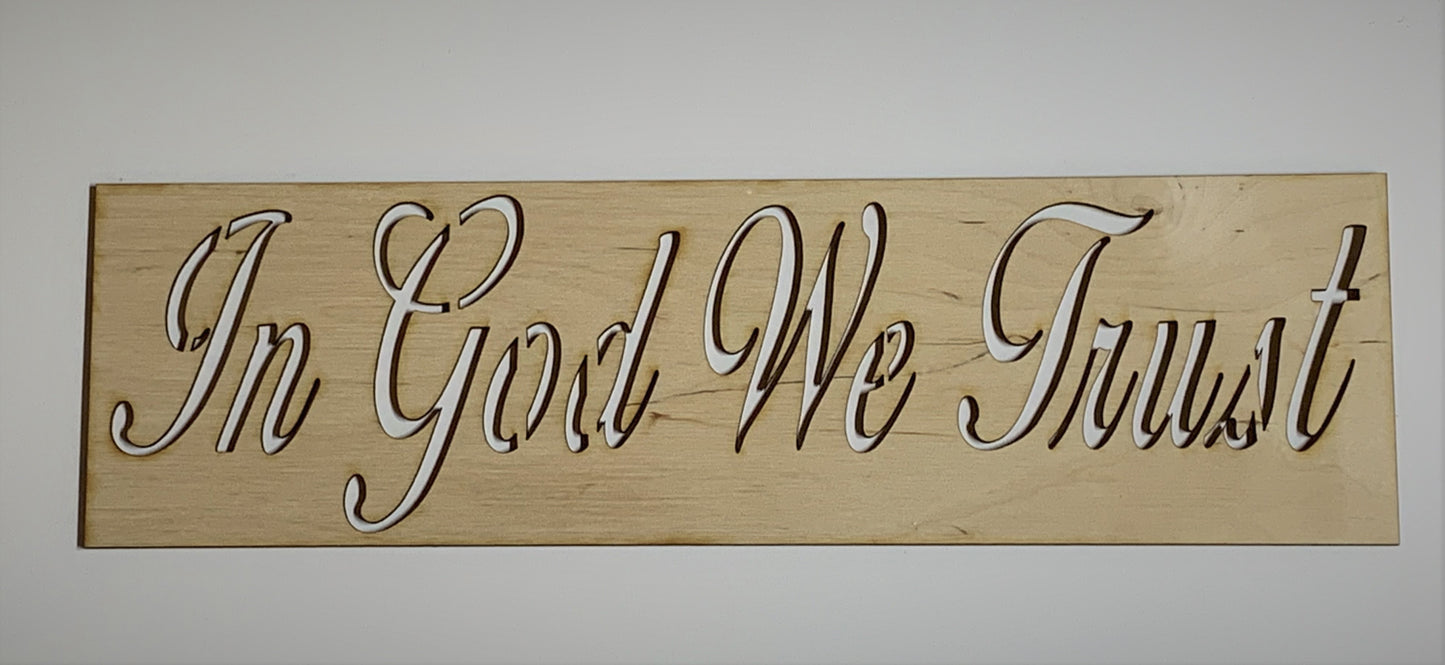 In God We Trust Layout Stencil
