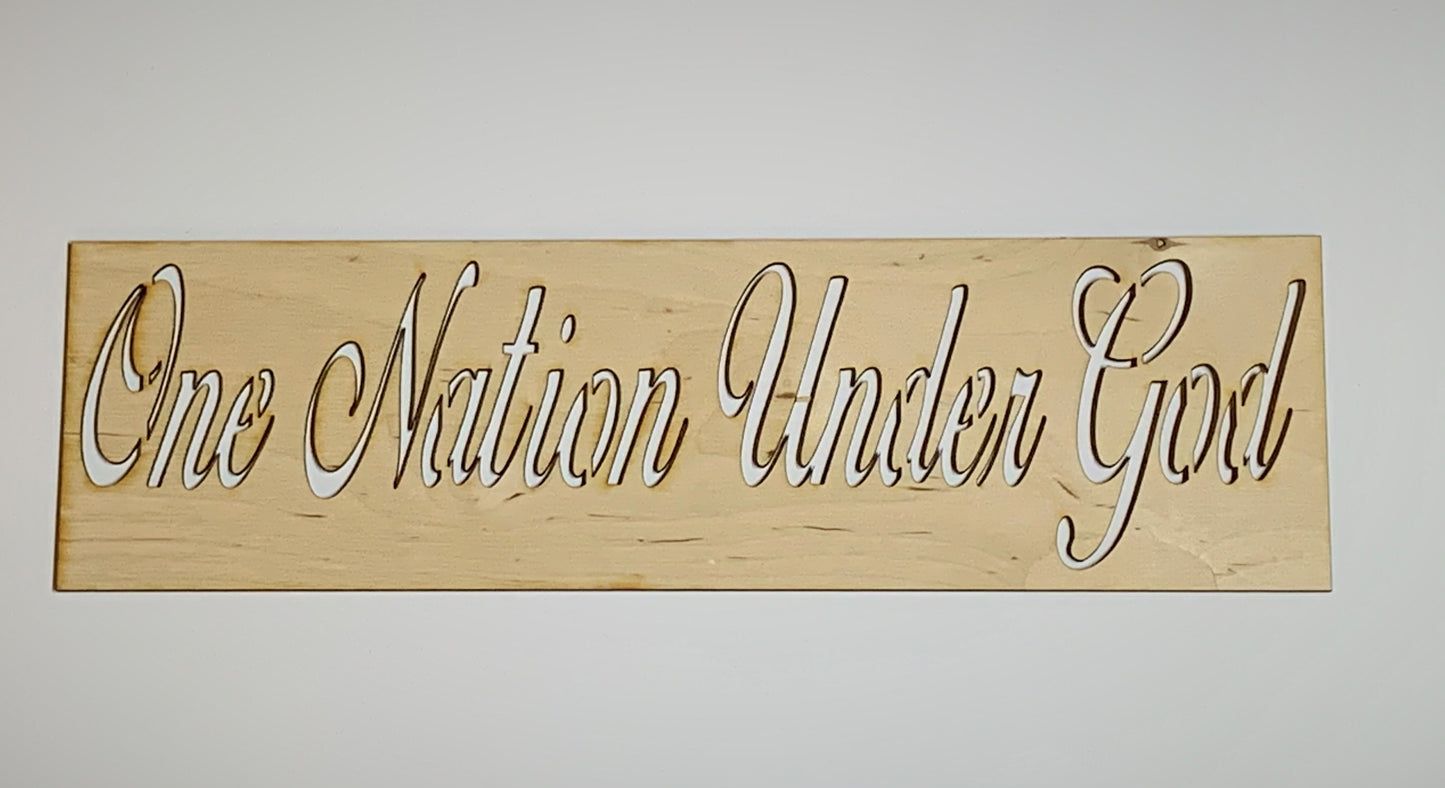 One Nation Under God Layout Stencil