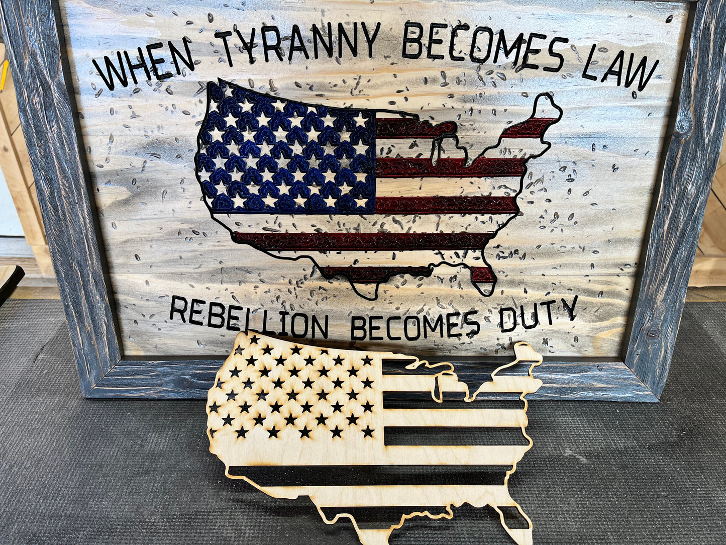 United States Flag Layout Stencil