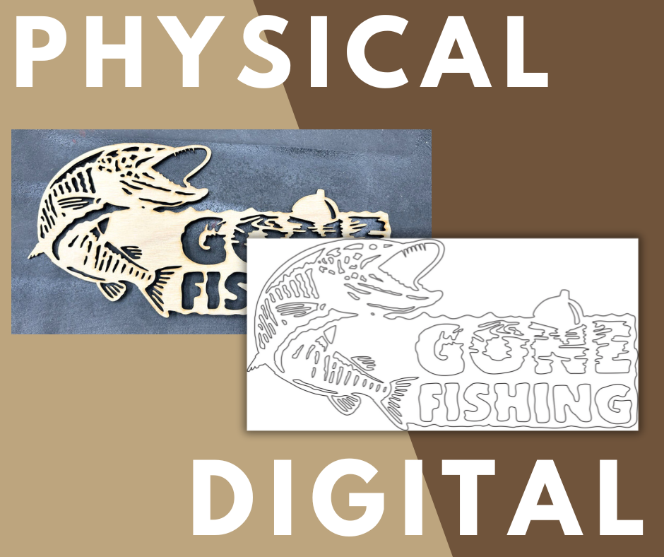 GONE FISHING STENCIL (MUSKIE)