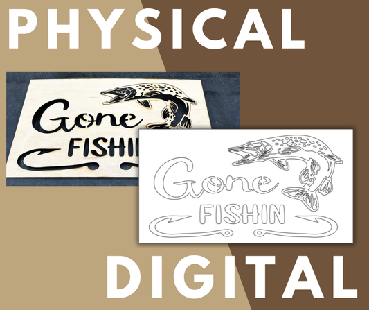 GONE FISHING STENCIL (PIKE)