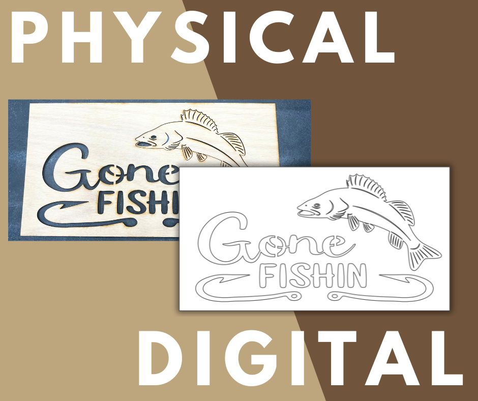 GONE FISHING STENCIL (WALEYE)