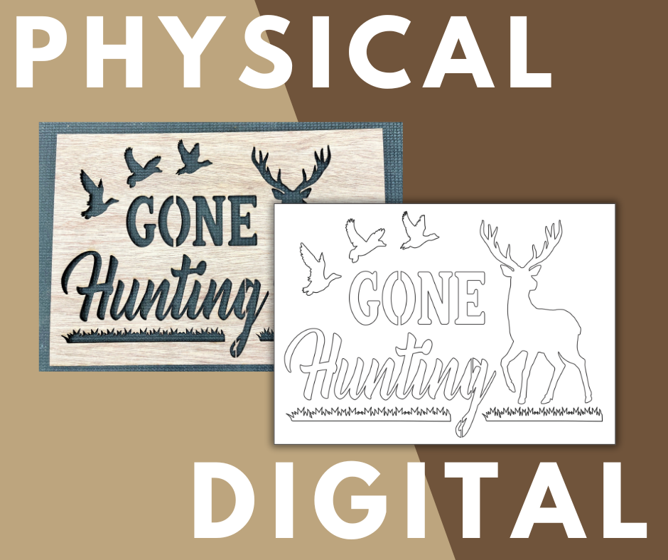 Gone Hunting Layout Stencil