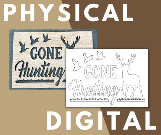 Gone Hunting Layout Stencil