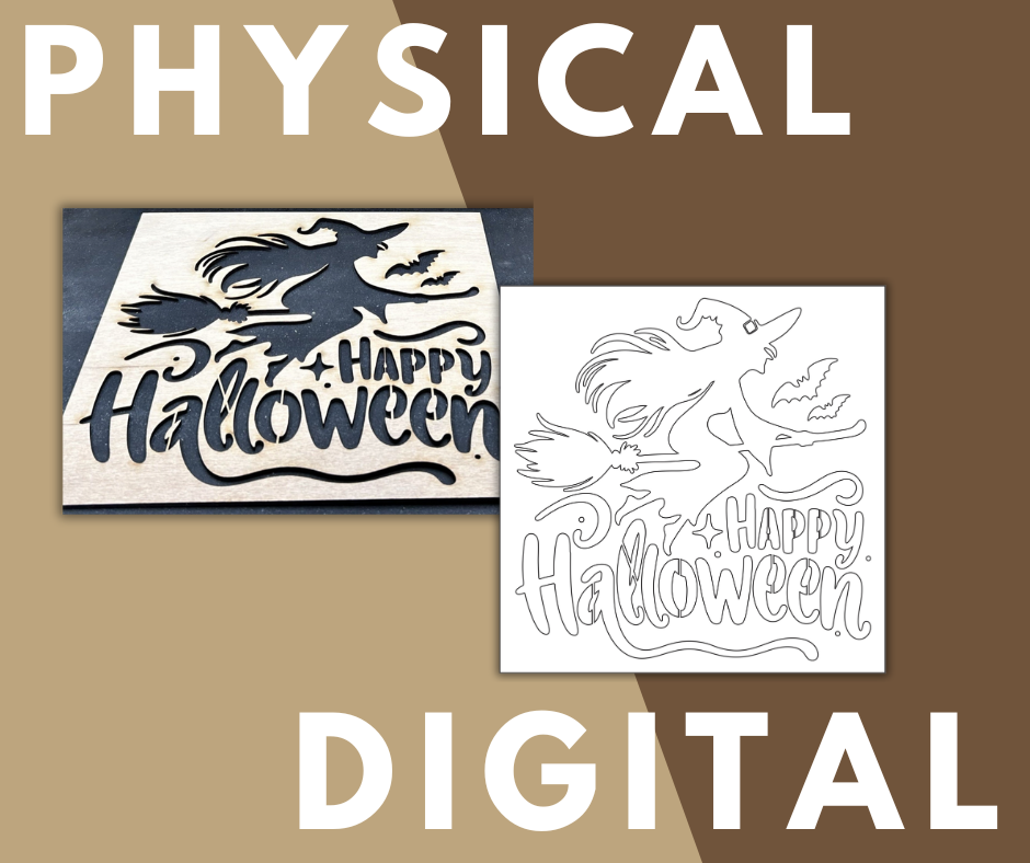 Happy Halloween Witch Stencil 10/25