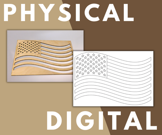 Large American Flag Layout Stencil