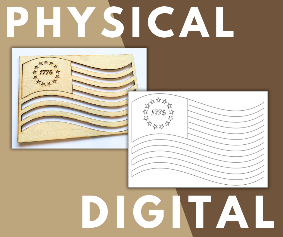 Large Betsy Ross Flag Layout Stencil