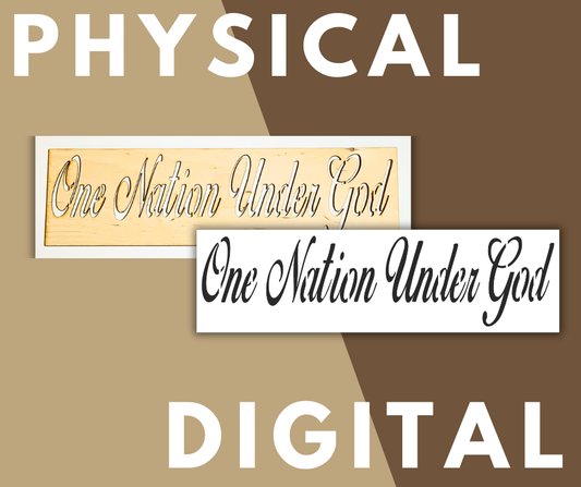 One Nation Under God Layout Stencil