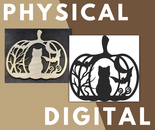 Cat in a Pumpkin Stencil 10/24