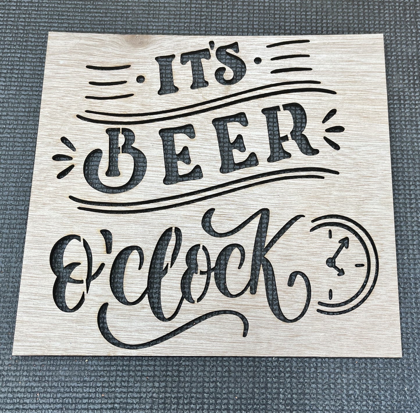 Beer O'Clock Layout Stencil