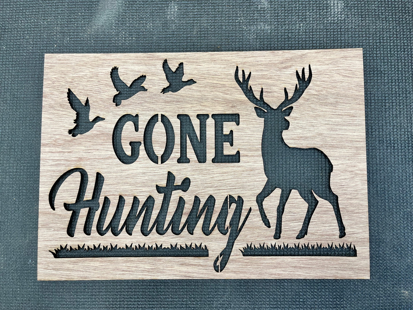 Gone Hunting Layout Stencil