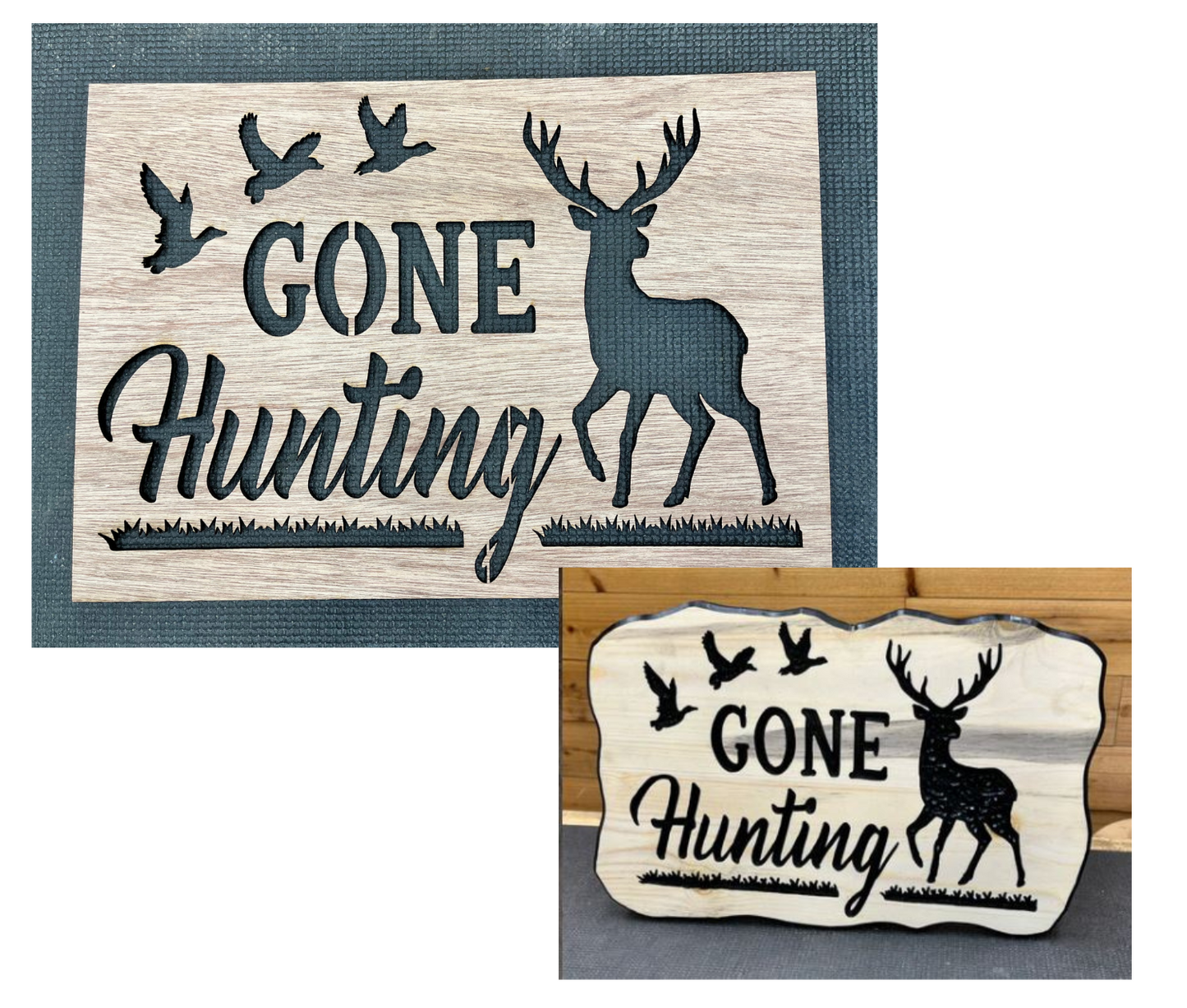 Gone Hunting Layout Stencil