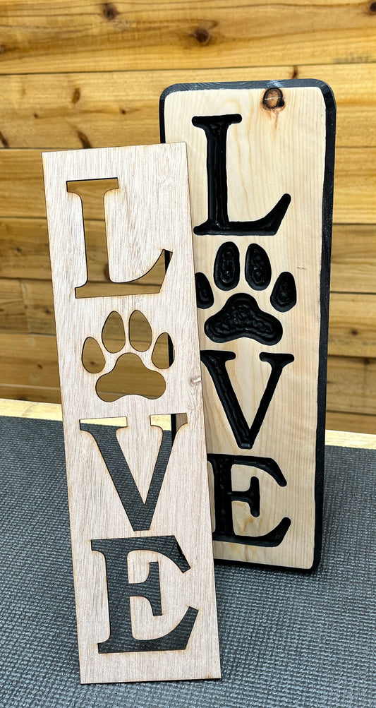 Love/Paw Layout Stencil