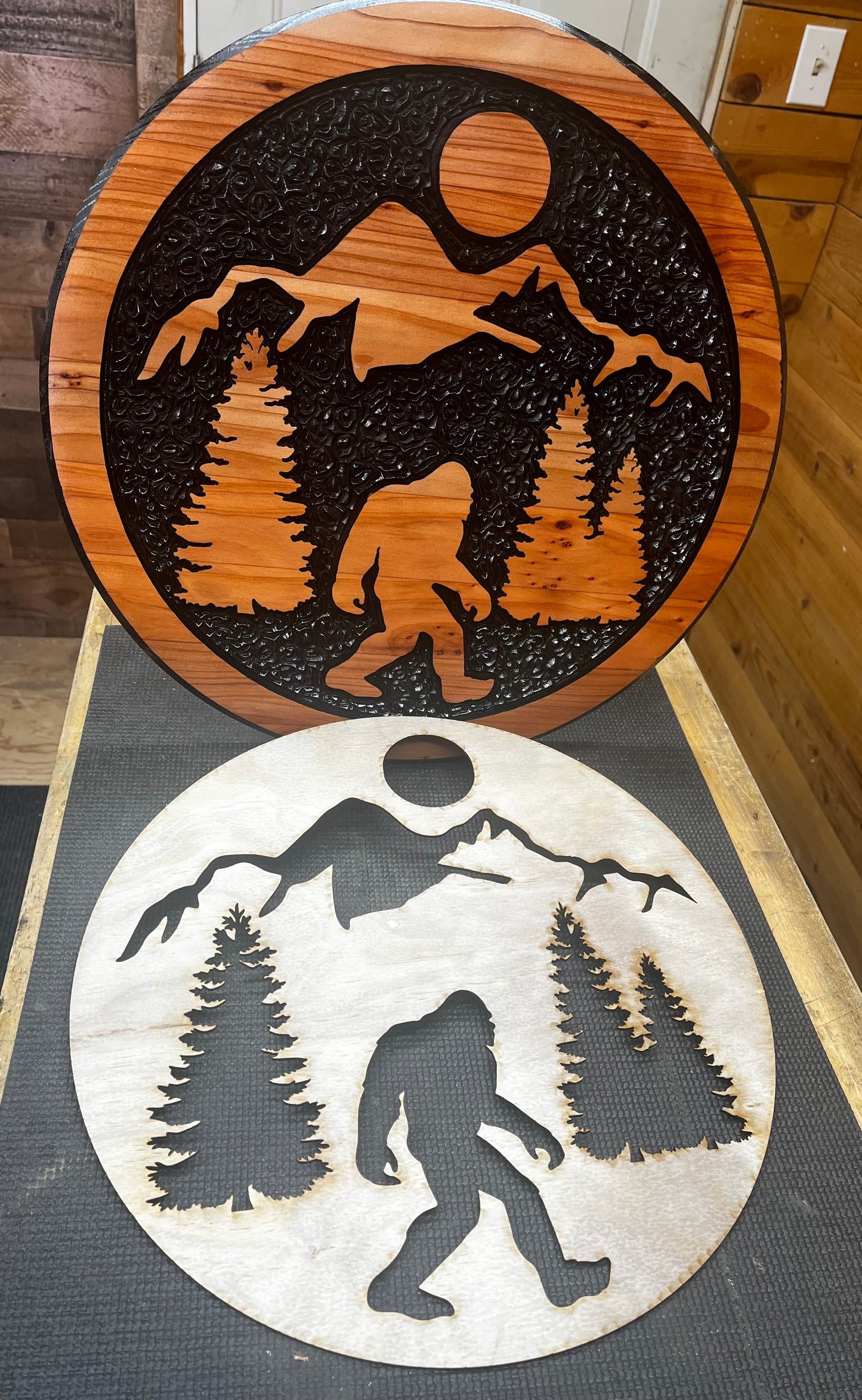 Round Bigfoot Stencil (Large)