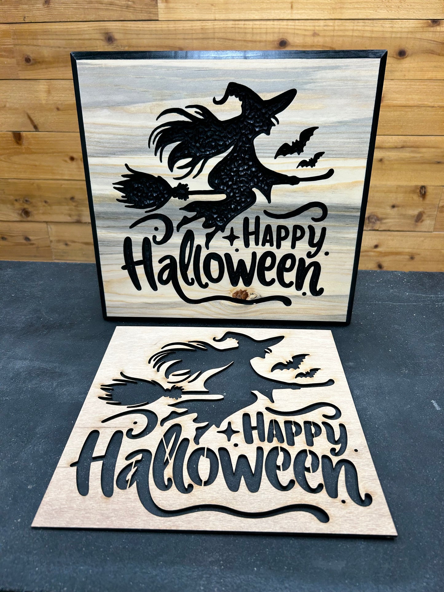 Happy Halloween Witch Stencil 10/25